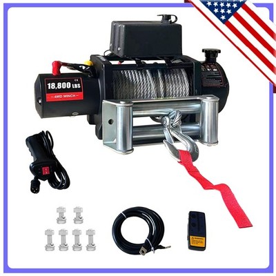 18800 LBS Electric Winch with Wireless Handheld Remote, 12V Power Winch Winch