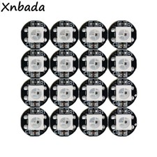 10-1000PCS WS2812B 5050 RGB LED Chip with WS2811 IC Heatsink Black/White PCB