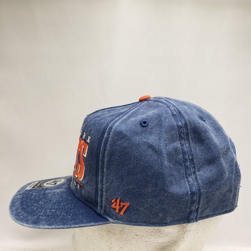 New York Mets MLB '47 Brand Hitch Denim Adjustable Snapback Hat Cap OSFA - Picture 2 of 6