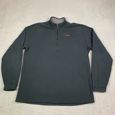 Simms Sweater Mens XL Gray 1/4 Zip Fleece Pullover Fishing