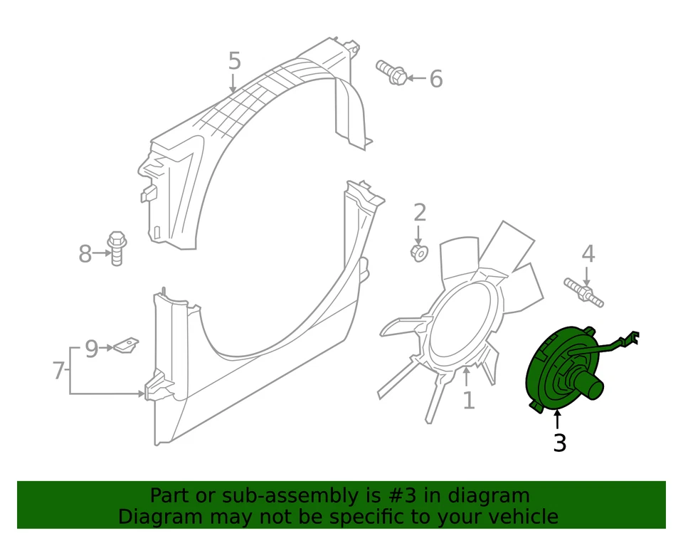 Genuine Fan Clutch KB3Z-8A616-B - Image 2 of 4