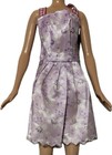 Barbie Doll Or Similar Lilac Floral Satin Style Dress Outfit