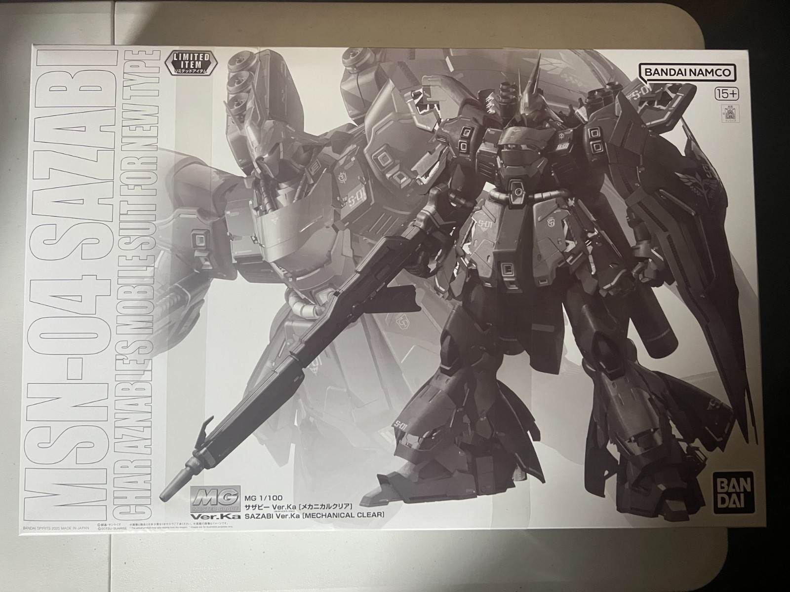 P-Bandai MG Sazabi Ver Ka (Mechanical Clear) Limited Edition 1/100