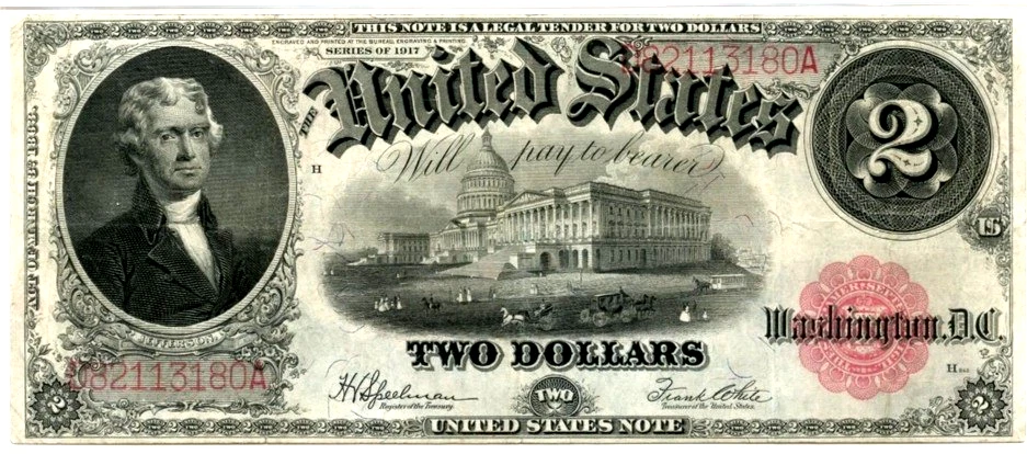 1917 US Legal Tender $2 Note - FR# 60 Speelman/White -PMG 30 Bracelet Note-Nice - Image 4 of 4