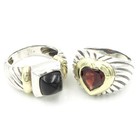 David Yurman Sterling 14k Signature Cable Onyx Garnet Jewelry Lot of 3 #S5522-2 — photo 3