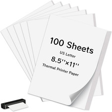 100 Sheets Thermal Printer Paper 8.5 X 11 Inch US Letter Size Safe Bpa-Free