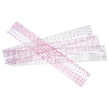 4 Pcs Flexible Grader Ruler Sewing Pattern Maker Drawing Template