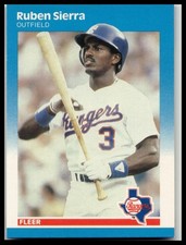 Fleer 1987 Fleer Ruben Sierra #138 Baseball