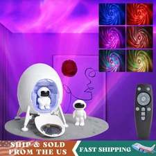 Astronaut Aurora Northern Lights Projector Galaxy Kids Night Lamp Speaker Gift