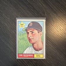 1961 Topps - Carl Yastrzemski #287 Rookie Card Red Sox HOF. rookie card picture