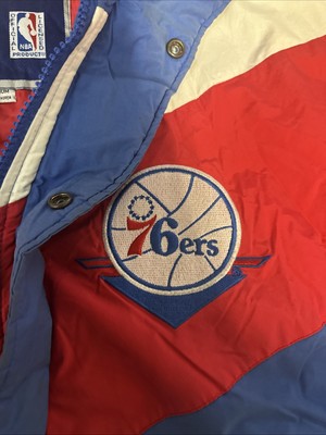 Vintage 90s Logo 7 Philadelphia 76ers NBA Team Jacket Size Medium