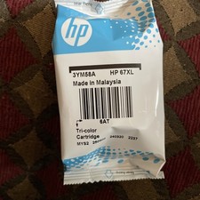 HP 67 XL Tri-Color Ink Cartridge Exp. July 2025 Genuine OEM No Box Exp 2027