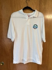 Vintage Hawaii Aloha State White Polo Hanes Activewear Size XL