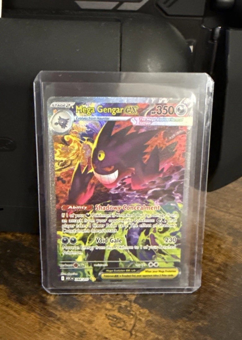 Mega Gengar ex 284/217 SIR Secret Rare Pokémon Ascended Heroes MINT IN HAND 🔥