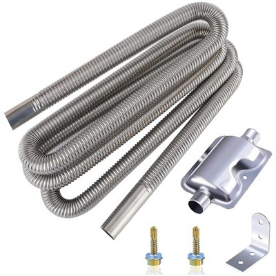Abgasschlauch, Edelstahl, 300cm, Abgasrohr, Schalldämpfer, Klammern, Diesel, ...
