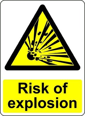 #ad #ad WARNING CAUTION RISK OF EXPLOSION SAFETY SIGN Sticker Decal XV $3.93