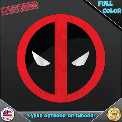 DEADPOOL Circle Logo Inside Outside Car Laptop PC VINYL DECAL STICKER 056