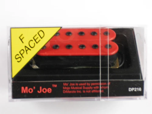 DiMarzio F-spaced Mo' Joe Bridge Humbucker Red W/Black Poles DP 216