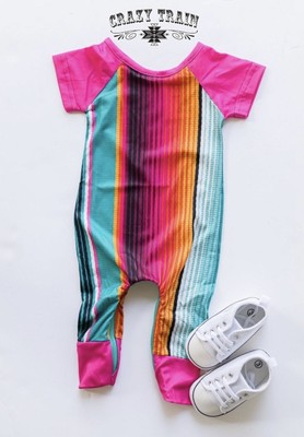 serape baby romper