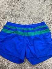 Vtg Jantzen Swim Trucks Mens XL Blue Striped Nylon Lined Sport Board Shorts 90s