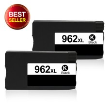 2 PACK 962XL Black Ink For HP OfficeJet Pro 9010 9015 9016 9018 9020 9025 9019
