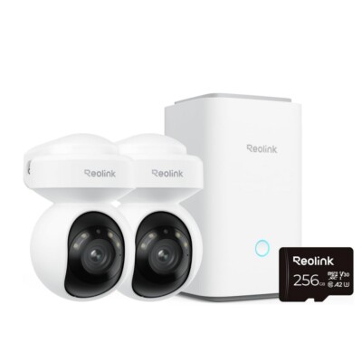 Reolink E1 Zoom 2-Kamera-Set PTZ Überwachungskamera Set Aussen 3X Optischem Zoom