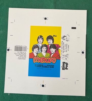 1983 Topps Menudo Proof wrapper, Ricky Martin. From the Topps Vault, with COA