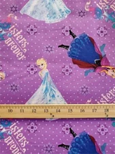 100% Cotton Fabric Disney's Frozzen, Elsa & Anna- Sisters Forever Print/ 44"Wide