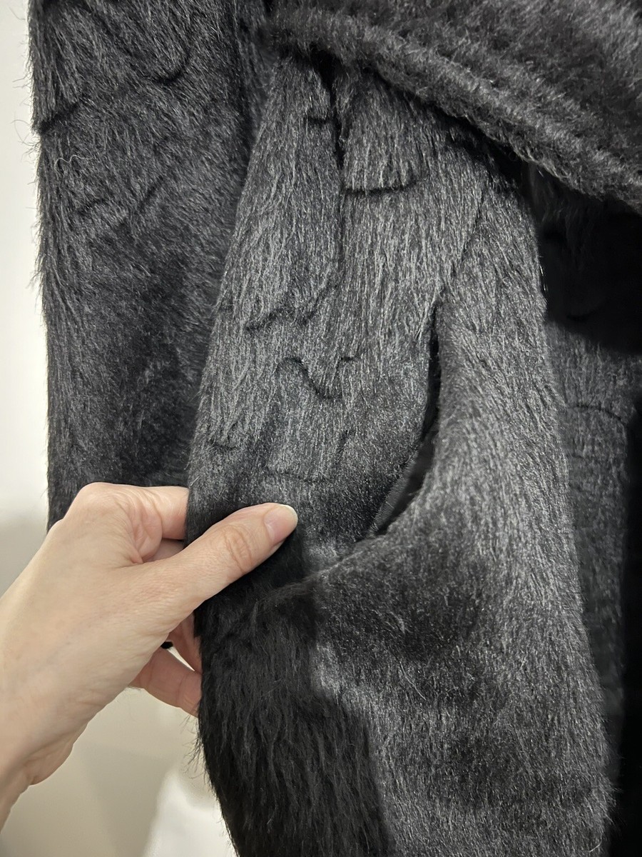 Manteau Femme Heresis En Laine Noire - Taille S - Mi-long, Coupe Basique - Occasion Très Bon état - Fabriqué En Italie