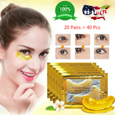 20 Pairs Under Eye Mask Gold Collagen Eye Patch Anti Wrinkle Dark Circle Gel Pad