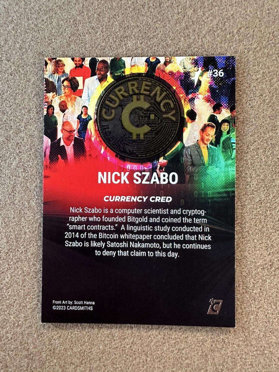 Cardsmiths Currency Series 2 Iced Foil Nick Szabo #36 | eBay