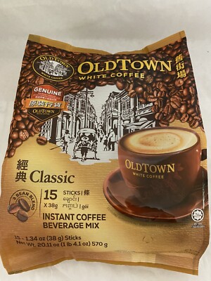 OLD TOWN WHITE COFFEE 3-IN-1 Classic INSTANT COFFEE (15 STICKS) Free Shipping
