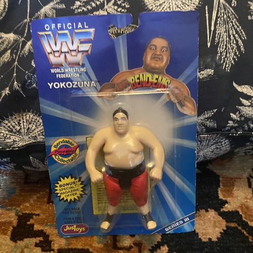 WWE WWF JusToys Bend Ems Yokozuna MOC Series 3 199...