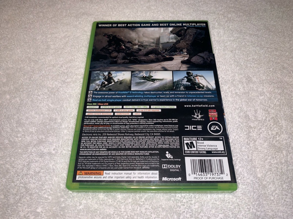 Battlefield 3 - Xbox 360 Game 14633197372