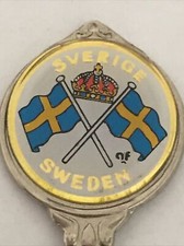 Vintage Souvenir Spoon Collectible Sverige Sweden