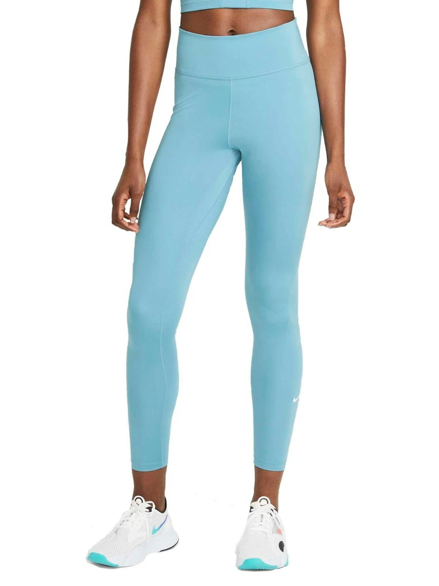 Nike One Women s Cerulean White Mid Rise Leggings DD0252 424