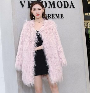 Women S Outwear Long Hair Faux Fur Coat Fluffy Thick Sweet Parka