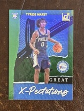Tyrese Maxey 2020-21 Donruss Basketball Green Flood Great X-Pectations RC #21🔥