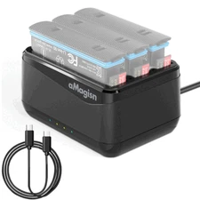 Battery Charging for Insta360 X4 USB-C Battery Charger Hub with SD Card Slot