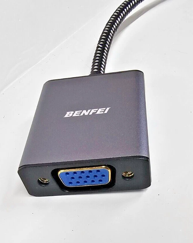 Displayport to VGA, Benfei Displayport to VGA Adapter Male to Female Gold-Plate - Image 3 of 4