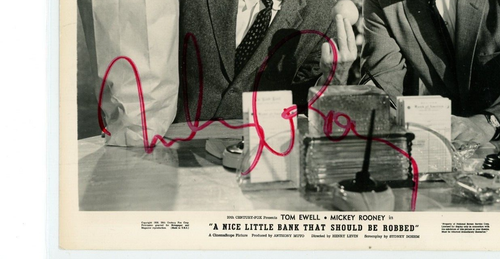 Autographed 8x10 Photo Actor Singer Dancer Legend Mickey Rooney - 第 2/2 張圖片