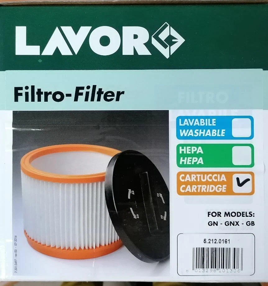 FILTRO LAVOR A CARTUCCIA PER ASPIRATORI LAVOR 5.212.0161 PER GN-GNX-GB
