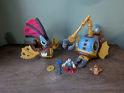 Fisher Price Imaginext Pirate Sub & Skiff Submarine Claw Boat w/ Accessories