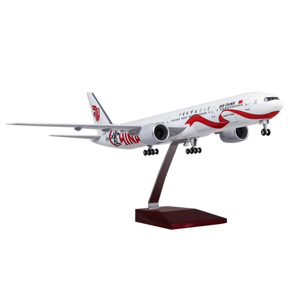 1:157 AIR China Boeing B777 Resin Airplane Model Ornament W/ LED Light Wheel - Image 2 of 4