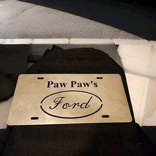 car tag Paw Paws Ford license plate Stainless Steel 