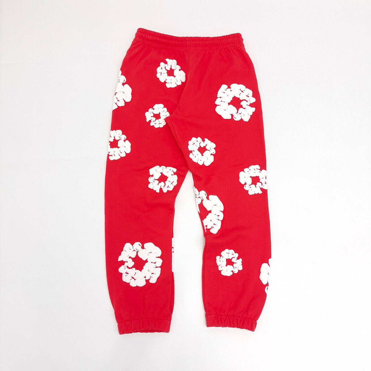 UNIFection 23SS denim tears pants ready made cotton flower puff print  SWEATPANTS