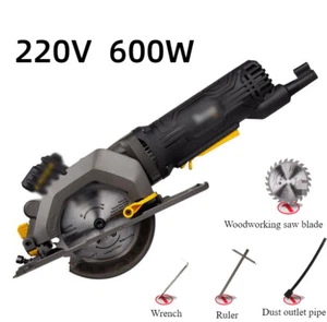 220V 600W Outil de coupe de bois Sciage électrique circulaire portable W/ Guide laser