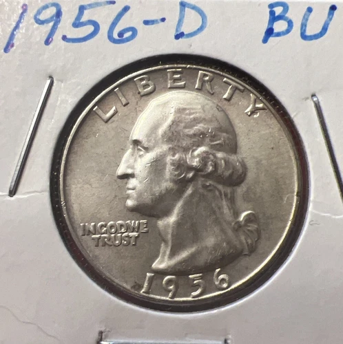 1956 D 25C Washington Quarter BU Silver