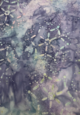 JAVA BATIK - PURPLE 12-STARS- BY THE YARD