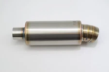 1320 Turn down dolphin muffler stainless steel universal 2.5" inlet 3.5" outlet